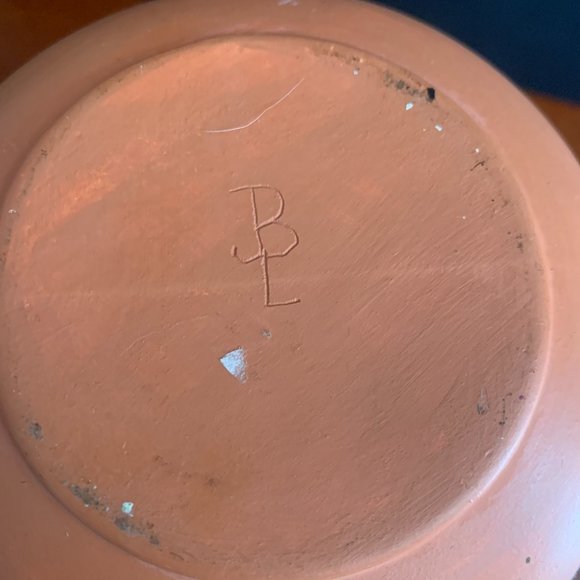 2 Hand crafted Hand Thrown clay Southwest Pottery vase & bowl set, Signed JBL - Picture 6 of 16